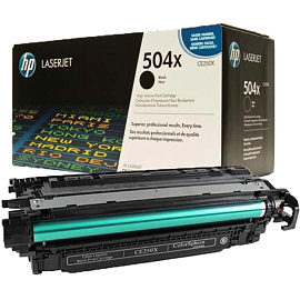 Картридж лазерный HP 504X CE250X черный оригинальный повышенной емкости