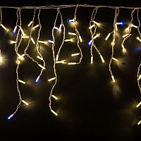 Гирлянда светодиодная уличная Neon-Night Айсикл бахрома постоянный теплый белый свет 176 светодиодов (4.8х0.6 м)