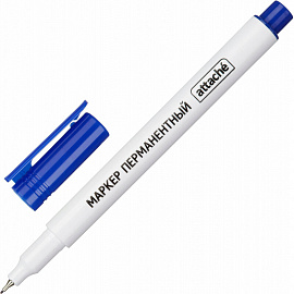 Маркер перманентный Attache синий (толщина линии 0,5 мм) игольчатый наконечник
