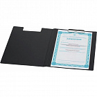 Папка-планшет с зажимом и крышкой Attache A4 пластиковая черная Фото 3