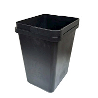Ведро для мусора 11 л пластик черное (24х21х33 см)