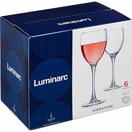 Набор бокалов для вина (сауэр) Luminarc Сигнатюр стеклянные 250 мл (6 штук в упаковке)