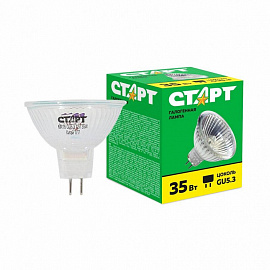 Лампа галогенная Старт 35 Вт GU5.3 спот зеркальный 2750 К теплый белый свет