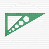 Треугольник Uniplast пластиковый зелёный 21 см