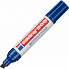 Маркер перманентный Edding E-500/3 синий (толщина линии 2-7 мм) скошенный наконечник Фото 1