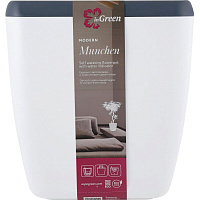 Горшок для цветов с автополивом InGreen Munchen белый (19x19x20.5 см)