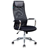 Кресло для руководителя Бюрократ KB-9N черное (искусственная кожа/сетка/ткань, металл)