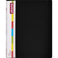 Папка файловая на 30 файлов Attache A4 15 мм черная (толщина обложки 0.7 мм)