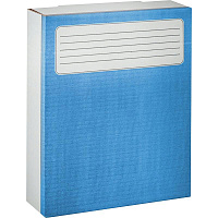 Короб архивный гофрокартон Attache 252x75x326 мм синий до 750 листов (5 штук в упаковке)