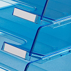 Лоток горизонтальный для бумаг Han пластиковый синий/прозрачный Фото 1