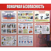Информационный стенд-плакат Пожарная безопасность (920x800 мм)