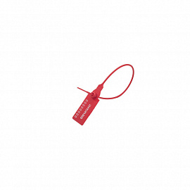 Пломба пластиковая номерная 330 мм красная (50 штук в упаковке)