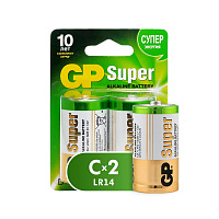Батарейка C (LR14) GP Super (2 штуки в упаковке)