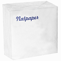Салфетки бумажные Natpaper 24х24 см молочные 1-слойные 100 штук в упаковке