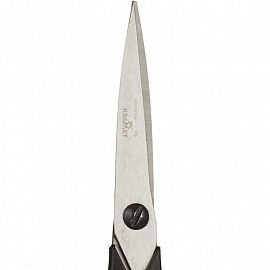 Ножницы 160 мм КраМет с пластиковыми ручками черного цвета