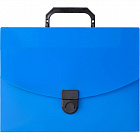 Папка-портфель пластиковая Attache A4 синяя (317х240 мм, 1 отделение) Фото 0