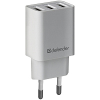 Зарядное устройство сетевое Defender UPA-31 белый, 3*USB, 3.1А output, белый