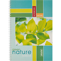 Тетрадь общая Attache Green Nature А4 96 листов в клетку на спирали (обложка с рисунком, УФ-сплошной глянцевый лак)
