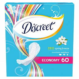 Прокладки женские ежедневные Discreet "Deo Весенний бриз Multiform", трио, 60шт. (ПОД ЗАКАЗ)