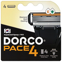 Сменные кассеты для бритья Dorco Pace4 (4 штуки в упаковке)