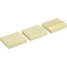 Стикеры Kores 50x40 мм пастельные желтые (3 блока по 100 листов)