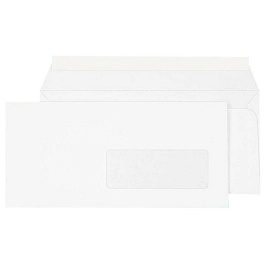 Конверт Ecopost Е65 80 г/кв.м белый стрип с правым окном (1000 штук в упаковке)