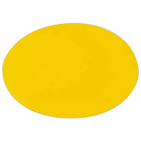 Знак безопасности "Желтый круг на двери", КОМПЛЕКТ 5 шт., диаметр - 150 мм, пленка самоклеящаяся, И 16, код 1С/И 16