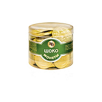 Шоколадная фигурка монета Рубль 6 г (в банке 50 штук)