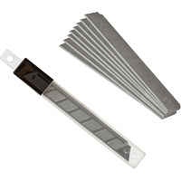 Лезвия сменные для канцелярских ножей Attache 9 мм сегментированные (10 штук в упаковке)
