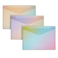 Папка-конверт на кнопке Attache Selection Rainbow А4 180 мкм (3 штуки в упаковке)