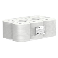 Полотенца бумажные в рулонах с центральной вытяжкой Veiro Professional C1 Basic 1-слойные 6 рулонов по 300 метров (артикул производителя KP105)