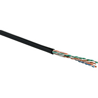 Кабель витая пара Hyperline UUTP4-C5E-S24-OUT-PE-BK-500 cat 5e уличный 500 м