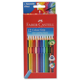 Карандаши цветные Faber-Castell Colour Grip 12 цветов трехгранные
