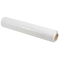 Стрейч-пленка для ручной упаковки вторичное сырье белая вес 2 кг 20 мкм x 217 м x 500 мм