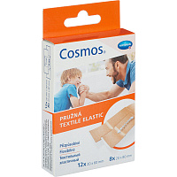 Набор пластырей Cosmos textil elastic эластичные 2 размера (20 штук в упаковке)