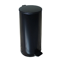 Ведро для мусора с педалью 30 л оцинкованная сталь черное (25х60 см)