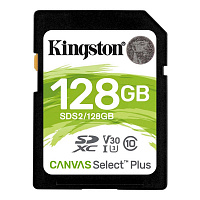 Карта памяти 128 Гб SDXC Kingston Canvas Select Plus UHS-I U3 V30 (SDS2/128Gb)