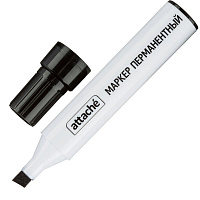 Маркер перманентный Attache черный (толщина линии 3-10 мм) скошенный наконечник