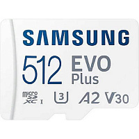 Карта памяти 512 ГБ microSDXC Samsung EVO Plus UHS-I U3 V30 A2 (MB-MC512KA/RU)