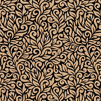 Бумага упаковочная Miland Орнамент коричневая/черная (10 листов в рулоне, 100x70 см)