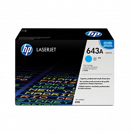 Картридж лазерный HP (Q5951A) ColorLaserJet 4700, №643A, голубой, оригинальный, ресурс 10000 страниц