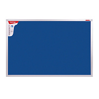 Доска фетровая Berlingo "Premium", 60*90см, синяя, алюминиевая рамка