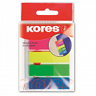 Клейкие закладки Kores пластиковые 5 цветов по 25 листов 12x45 мм