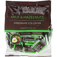 Шоколад порционный Деловой Стандарт Milk&Hazelnuts (80 штук по 5 г)