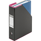 Лоток вертикальный для бумаг 70 мм Bantex Модерн картонный розовый Фото 3
