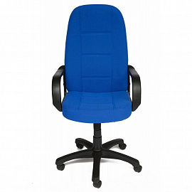 Кресло для руководителя 747 синее (ткань, пластик)