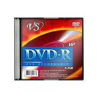 Диск DVD-R VS 4.7 ГБ 16x slim box VSDVDRSL501 (5 штук в упаковке)