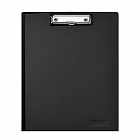 Папка-планшет с зажимом и крышкой Attache A4 пластиковая черная Фото 1