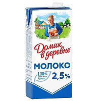 Молоко Домик в деревне ультрапастеризованное 2.5% 950 г