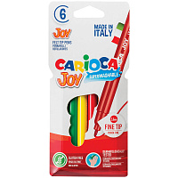 Фломастеры Carioca "Joy", 06цв., смываемые, картон, европодвес фото Фломастеры Carioca "Joy", 06цв., смываемые, картон, европодвес